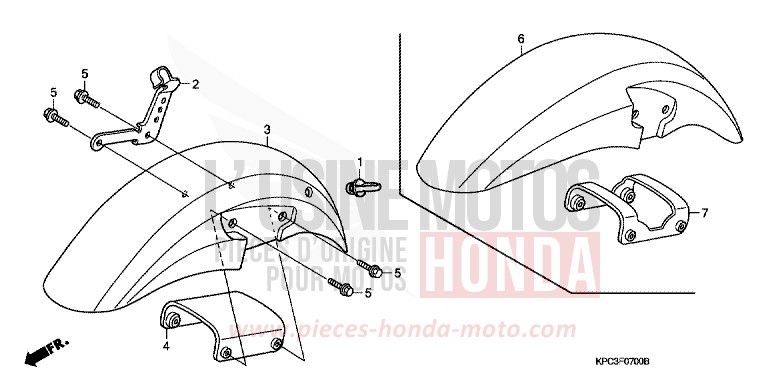 KOTFLUEGEL, VORNE von Varadero 125 MUTE BLACK METALLIC (NH359) von 2005